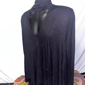 Free People Black V-Neck Sweater